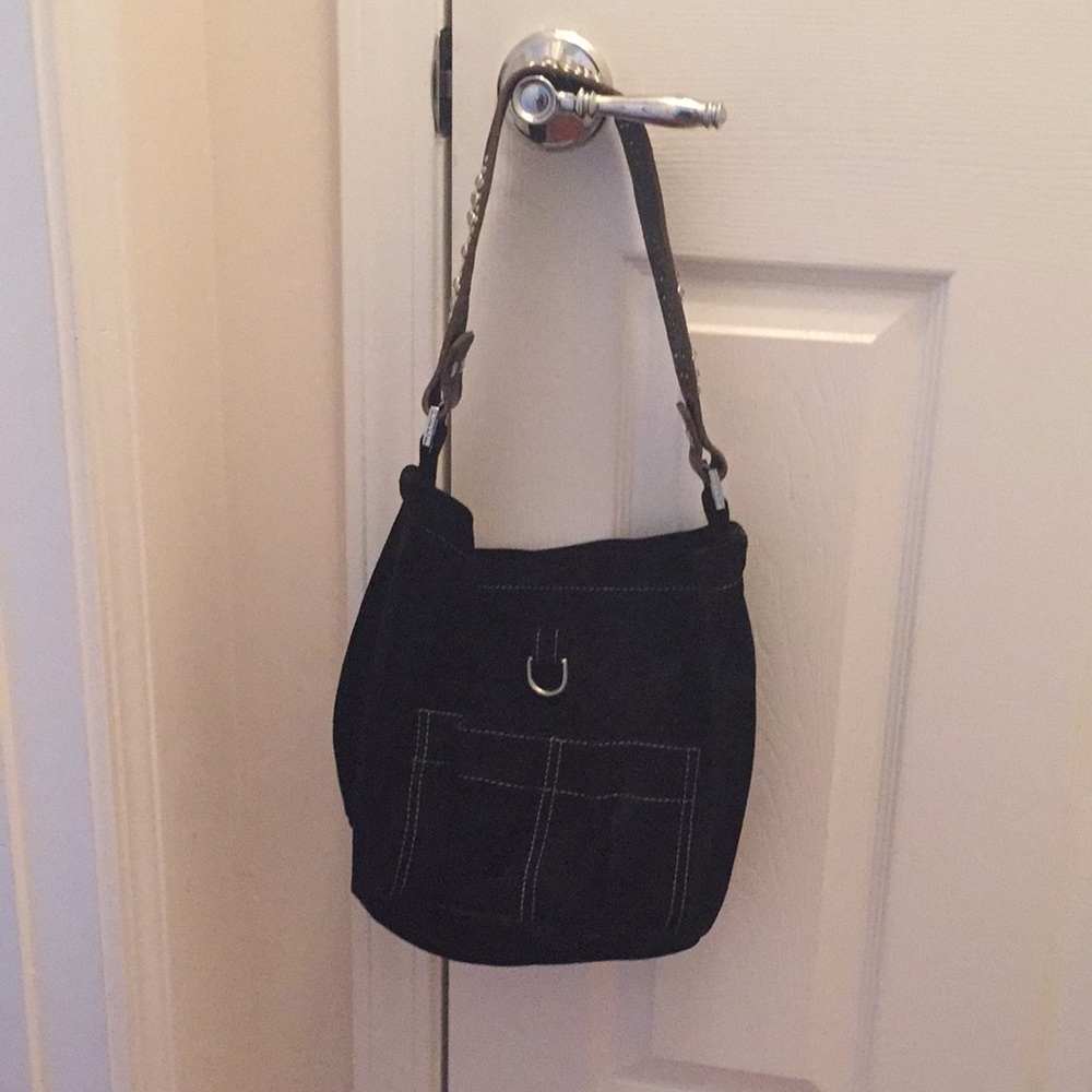 Tyler Malibu suede and leather rhinestone strap